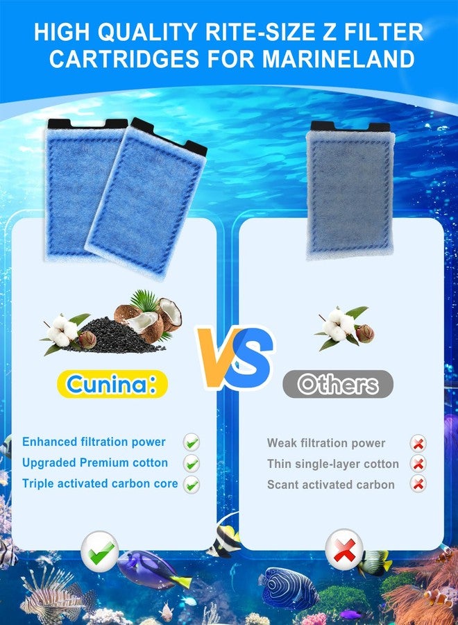 Cunina 8 Pack Rite-Size Z Filter Cartridges Compatible with Marineland Eclipse Filtration Systems 2/3, Fish Tank Filters Compatible with Marineland Hidden Filtration System 5 - Image 4